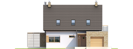 Tobby G1 ENERGO - Projekt domu Tobiasz G1 ENERGO - elewacja frontowa