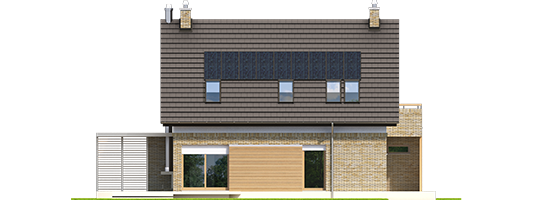 Tobby G1 ENERGO - Projekt domu Tobiasz G1 ENERGO - elewacja tylna