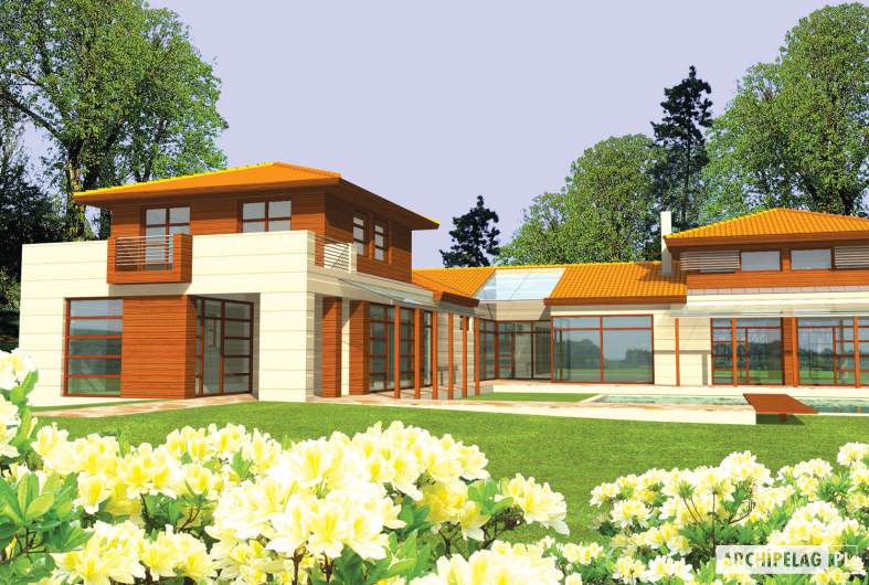 Projekt domu Dionizy G3 - wizualizacja ogrodowa