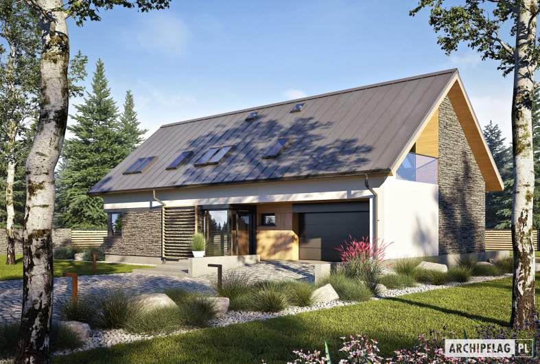 Projekt domu Nikolas II G2 ENERGO PLUS - wizualizacja frontowa