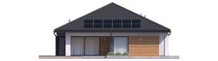 Projekt domu Tanita III G2 ENERGO PLUS - elewacja tylna