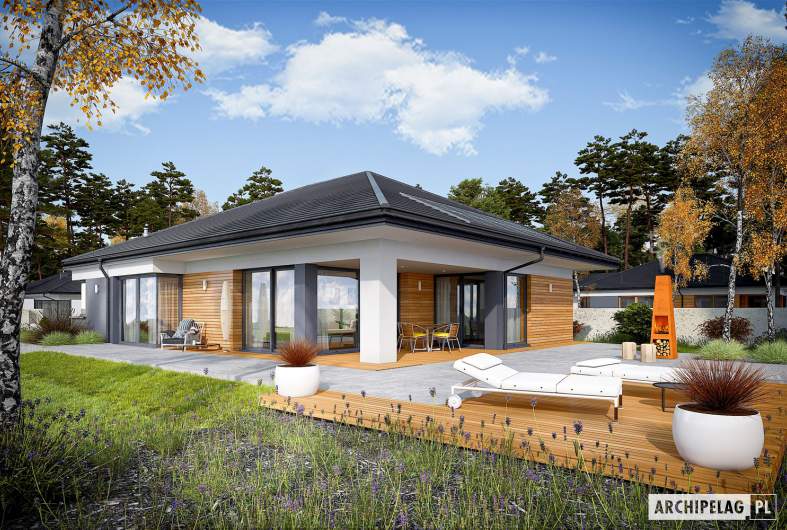 Projekt domu Tanita III G2 ENERGO PLUS - wizualizacja ogrodowa