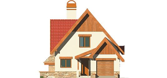 Inga G1 - Projekt domu Inga G1 - elewacja frontowa