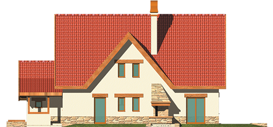 Inga G1 - Projekt domu Inga G1 - elewacja prawa