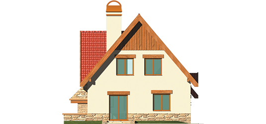 Inga G1 - Projekt domu Inga G1 - elewacja tylna