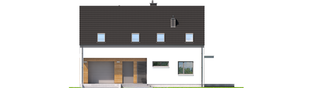 Projekt domu E4 G1 (wersja A) MULTI-COMFORT - elewacja frontowa