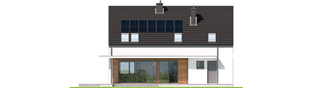 Projekt domu E4 G1 (wersja A) MULTI-COMFORT - elewacja tylna