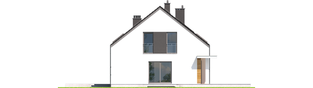Projekt domu E4 G1 (wersja A) MULTI-COMFORT - elewacja prawa