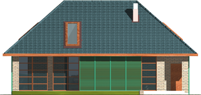 Sasha G2 - Projekt domu Sasza G2 - elewacja tylna