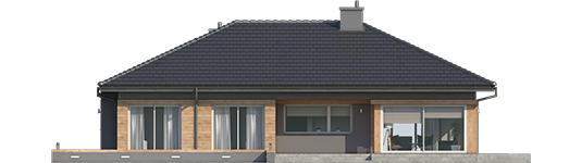 Dominic G2 A - Projekty domów ARCHIPELAG - Dominik G2 (wersja A) - elewacja tylna