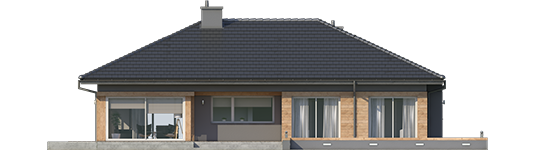 Dominic G2 A - Projekty domów ARCHIPELAG - Dominik G2 (wersja A) - elewacja tylna