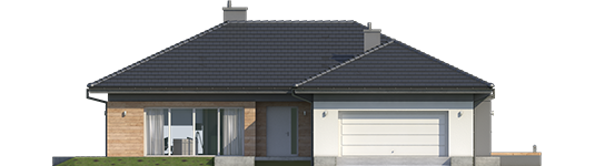 Dominic G2 A - Projekty domów ARCHIPELAG - Dominik G2 (wersja A) - elewacja frontowa