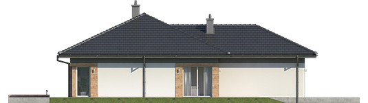 Dominic G2 A - Projekty domów ARCHIPELAG - Dominik G2 (wersja A) - elewacja lewa