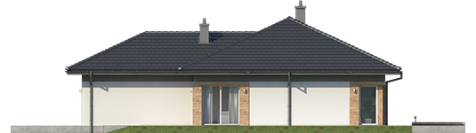 Dominic G2 A - Projekty domów ARCHIPELAG - Dominik G2 (wersja A) - elewacja lewa