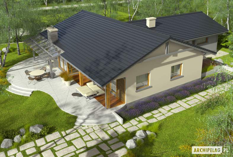 Projekt domu Selena G2 (30 stopni) - Projekty domów ARCHIPELAG - Selena G2 (30 stopni) - widok z góry