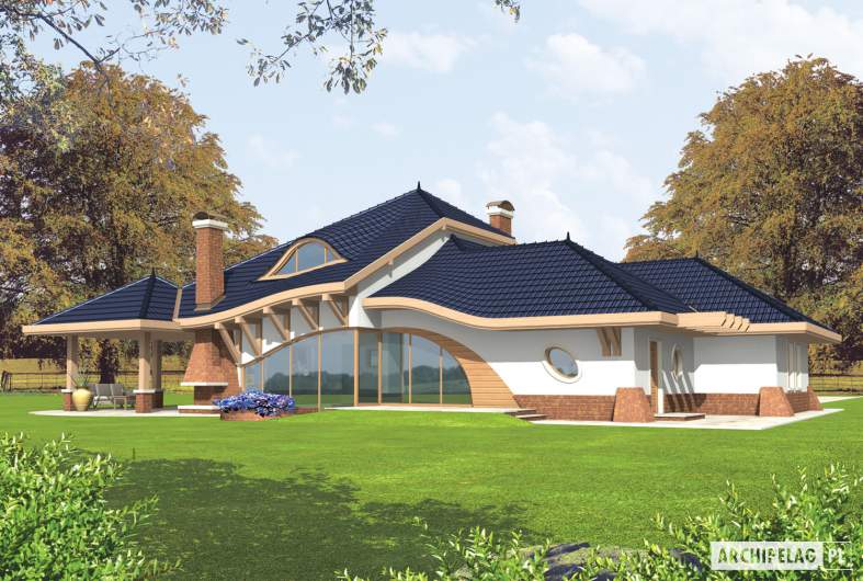 Projekt domu Wacław G2 - wizualizacja ogrodowa