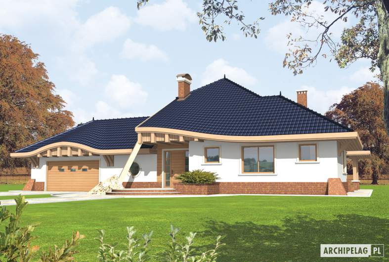 Projekt domu Wacław G2 - wizualizacja frontowa