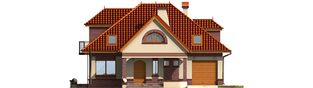 Projekt domu Liwia G1 - elewacja frontowa