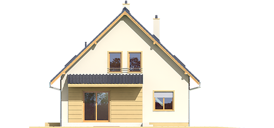 Adriana - Projekt domu Adriana - elewacja tylna