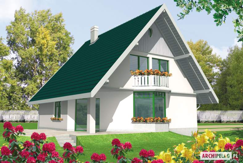 Projekt domu Hania G1 - wizualizacja ogrodowa