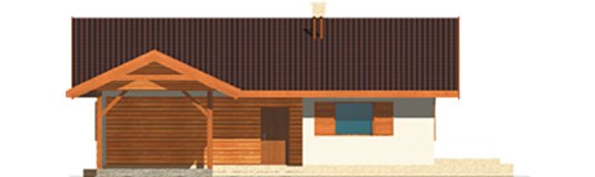 Grane - Projekt domu Grażka (z wiatą) - elewacja frontowa