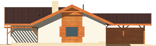 Grane - Projekt domu Grażka (z wiatą) - elewacja lewa