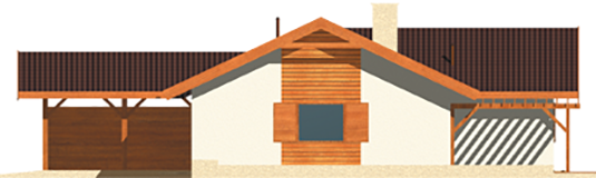 Grane - Projekt domu Grażka (z wiatą) - elewacja lewa