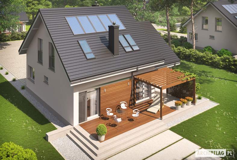 Projekt domu Leosia G1 ENERGO - widok z góry