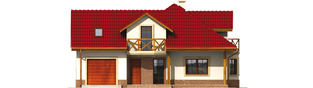 Projekt domu Rene G1 - elewacja frontowa