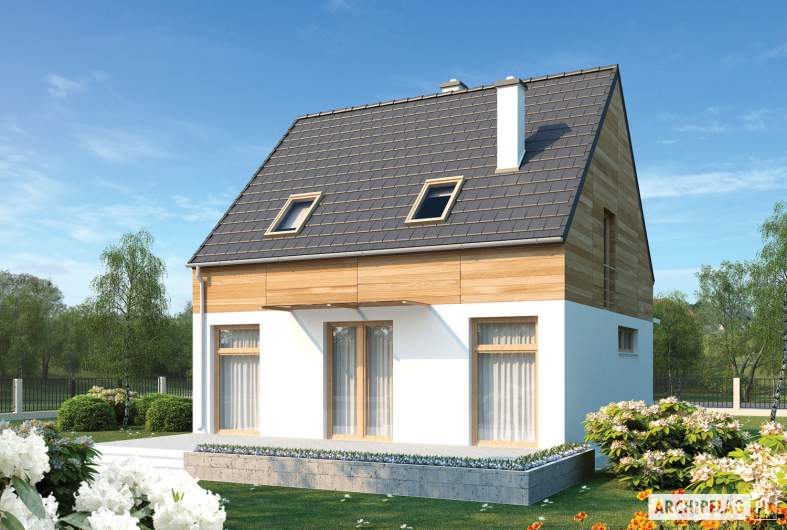 Projekt domu Apolonia - wizualizacja ogrodowa