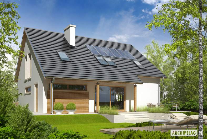 Projekt domu Alba G1 MULTI-COMFORT - Projekty domów ARCHIPELAG - Alba G1 MULTI-COMFORT - wizualizacja ogrodowa