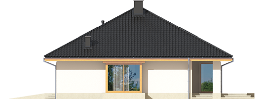 Flori III G1 ECONOMIC A - Projekt domu Flori III G1 ECONOMIC (wersja A) - elewacja lewa