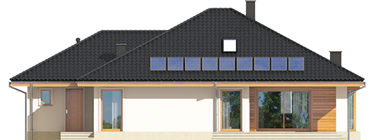 Flori III G1 ECONOMIC A - Projekt domu Flori III G1 ECONOMIC (wersja A) - elewacja tylna