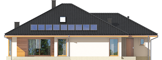 Flori III G1 ECONOMIC A - Projekt domu Flori III G1 ECONOMIC (wersja A) - elewacja tylna