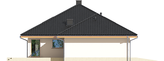 Flori III G1 ECONOMIC A - Projekt domu Flori III G1 ECONOMIC (wersja A) - elewacja prawa