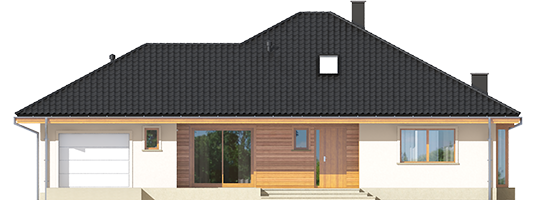 Flori III G1 ECONOMIC A - Projekt domu Flori III G1 ECONOMIC (wersja A) - elewacja frontowa