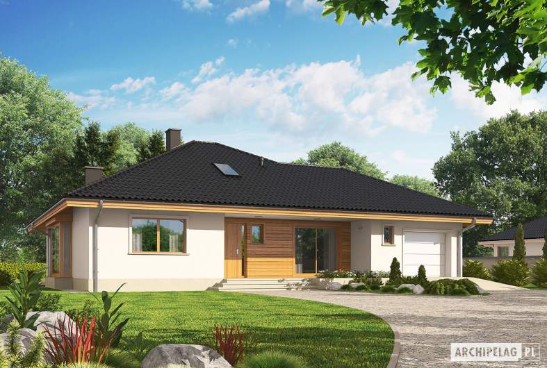 Projekt domu Flori III G1 ECONOMIC (wersja A) - wizualizacja frontowa