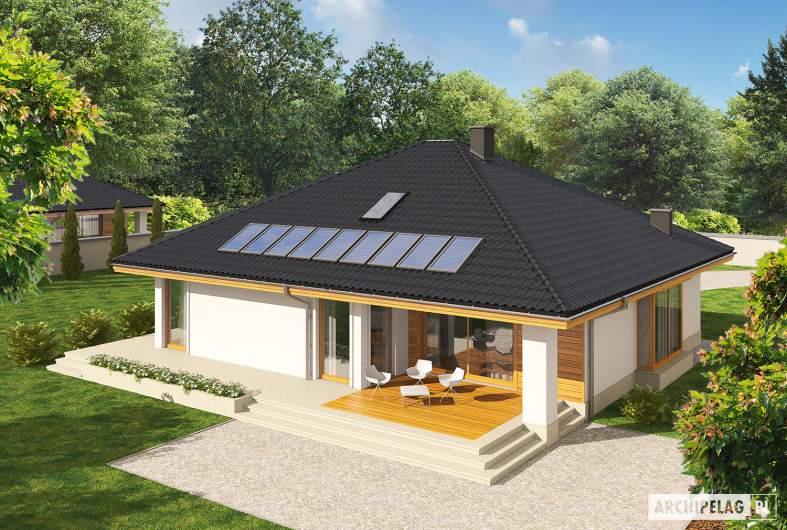 Projekt domu Flori III G1 ECONOMIC (wersja A) - widok z góry