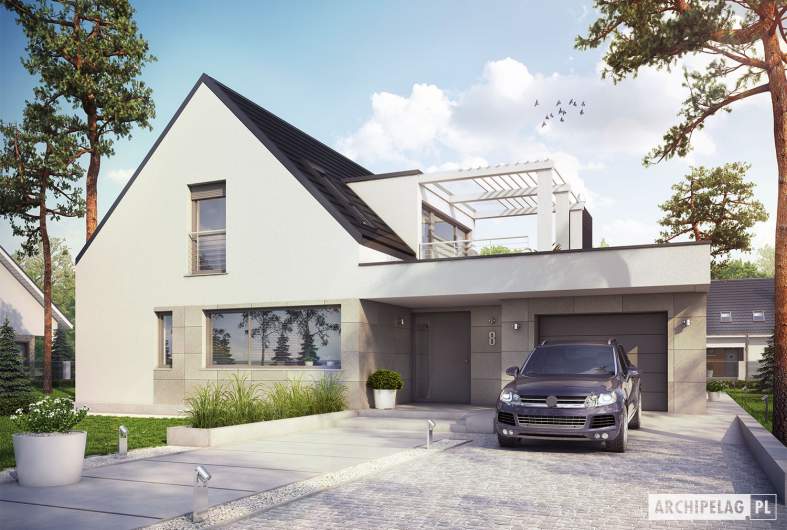 Projekt domu Neo G1 ENERGO PLUS - wizualizacja frontowa