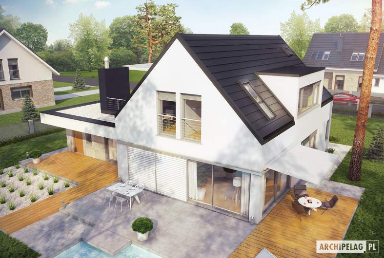 Projekt domu Neo G1 ENERGO PLUS - widok z góry