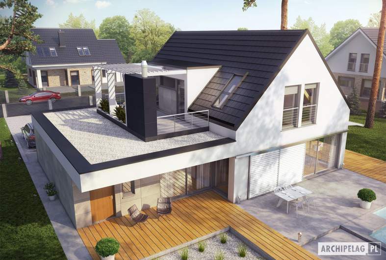 Projekt domu Neo G1 ENERGO PLUS - widok z góry
