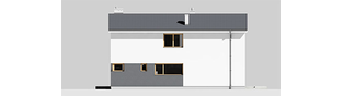 Projekt domu Mika II - elewacja prawa