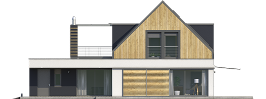 Neo II G1 ENERGO - Projekt domu Neo II G1 ENERGO - elewacja tylna