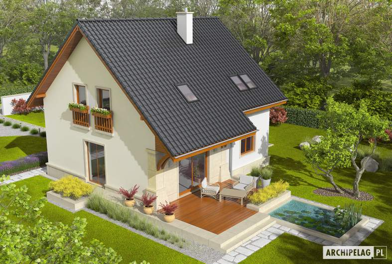 Projekt domu Jurek G1 Leca® DOM - Projekty domów ARCHIPELAG - Jurek G1 Leca® DOM - widok z góry