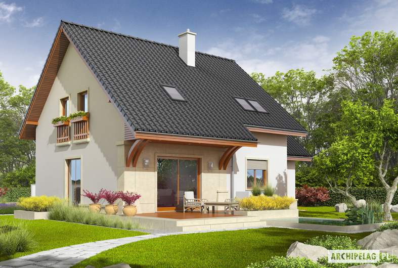 Projekt domu Jurek G1 Leca® DOM - wizualizacja ogrodowa