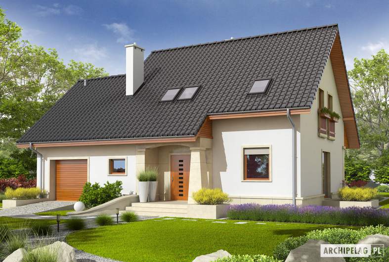 Projekt domu Jurek G1 Leca® DOM - Projekty domów ARCHIPELAG - Jurek G1 Leca® DOM - wizualizacja frontowa