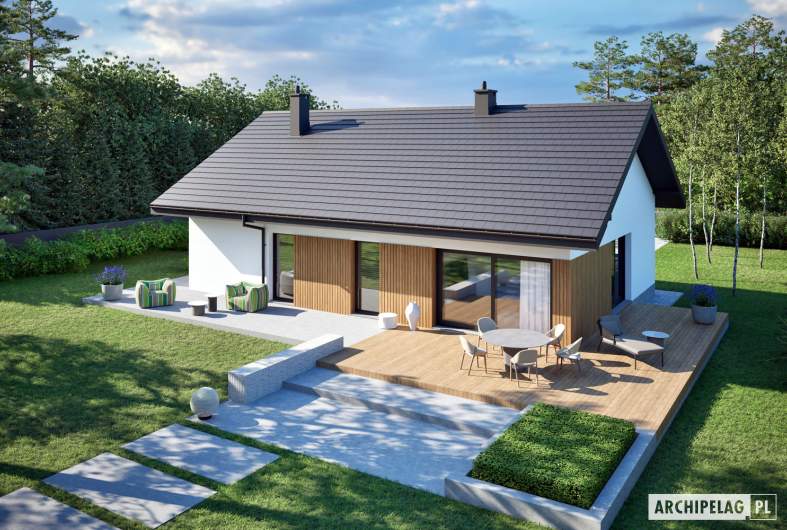Projekt domu Mini 4 w. IV - widok z góry