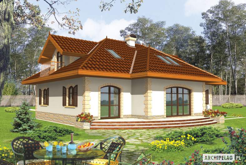 Projekt domu Marysia II G2 - wizualizacja ogrodowa