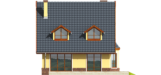 Ruth G1 - Projekt domu Ruta G1 - elewacja tylna