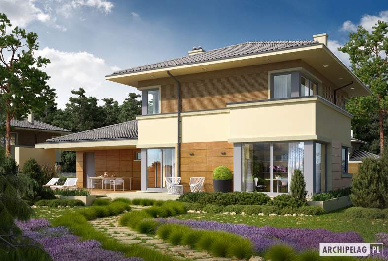 Projekt domu Rodrigo II G2 - wizualizacja ogrodowa